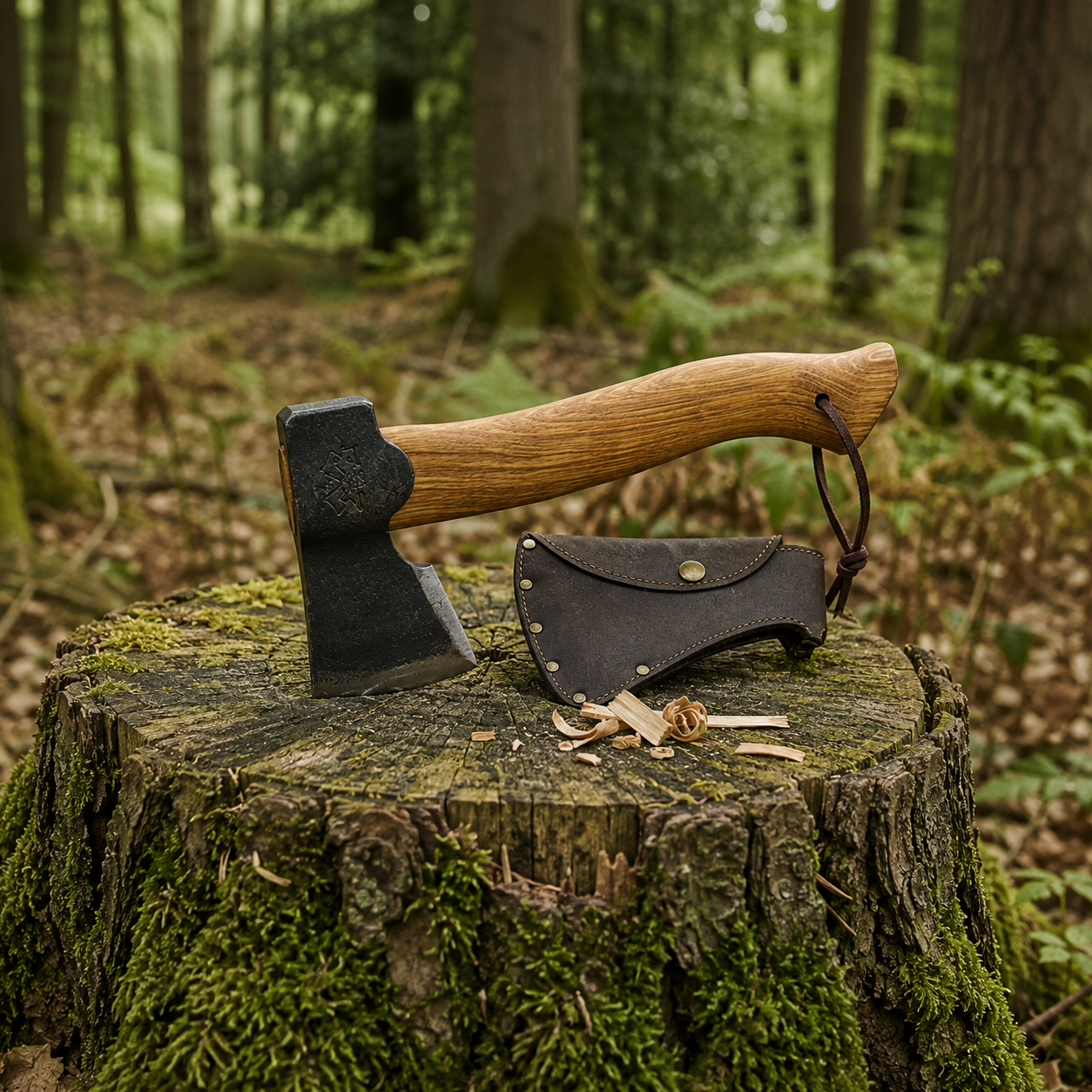 Hache Compacte en Bois | Bivouac & Bushcraft