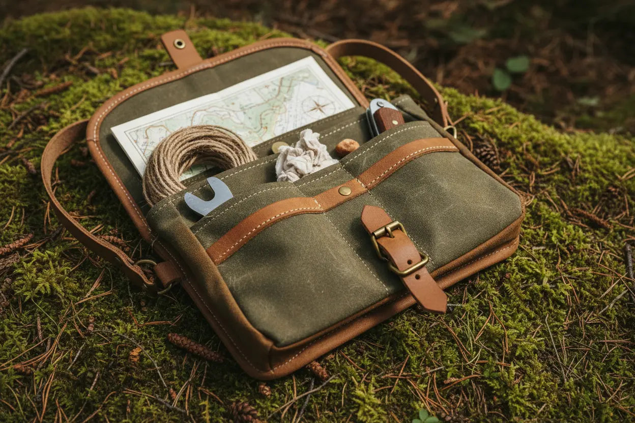 Poche de Rangement Bushcraft | Sacoche Utilitaire Bivouac Maison Sylve